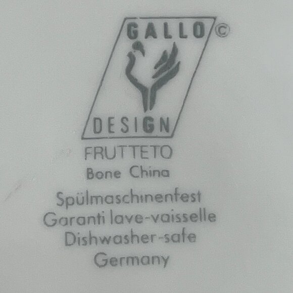 Villeroy & Boch Gallo Design "Frutteto" Porcelain Sugar Bowl Germany 1990s Fruit - Picture 13 of 13